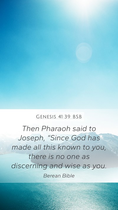 Genesis 41:39 BSB Bible Verse Image