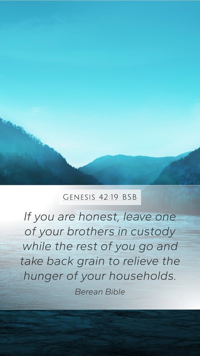 Genesis 42:19 BSB Bible Verse Image