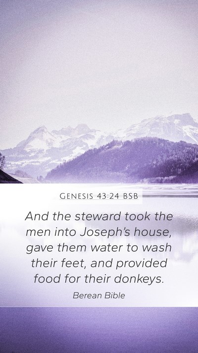 Genesis 43:24 BSB Bible Verse Image