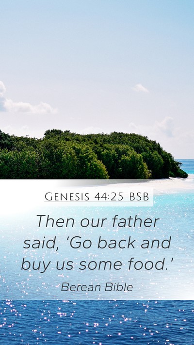 Genesis 44:25 BSB Mobile Phone Wallpaper - Then our father said, ‘Go back and buy us some - Mobile Bible Verse Wallpaper
