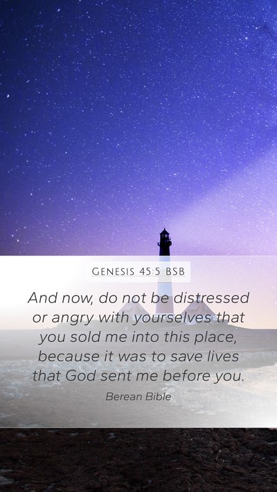 Genesis 45:5 BSB Bible Verse Image