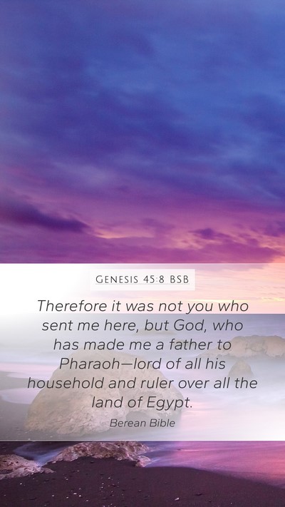 Genesis 45:8 BSB Bible Verse Image
