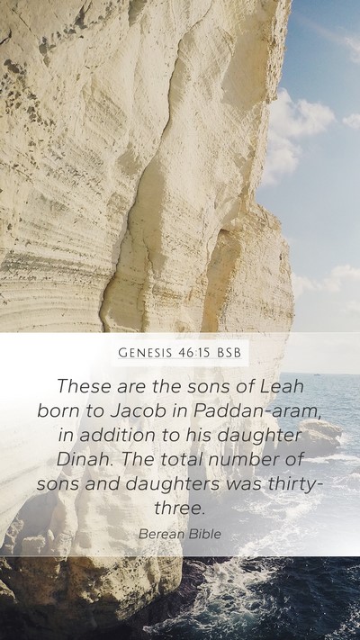 Genesis 46:15 BSB Bible Verse Image