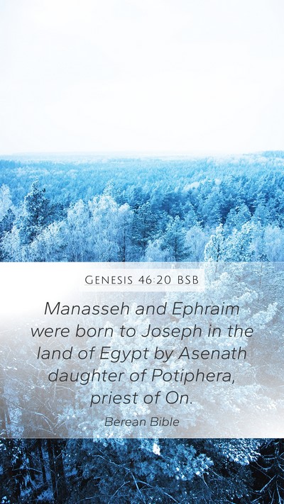 Genesis 46:20 BSB Bible Verse Image