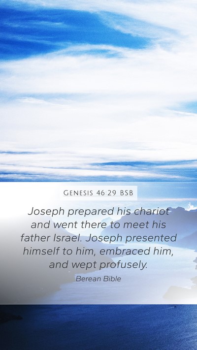 Genesis 46:29 BSB Bible Verse Image