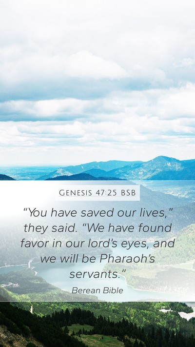 Genesis 47:25 BSB Bible Verse Image