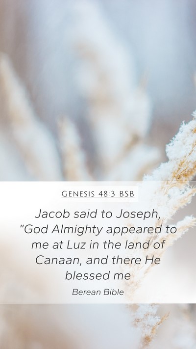 Genesis 48:3 BSB Bible Verse Image