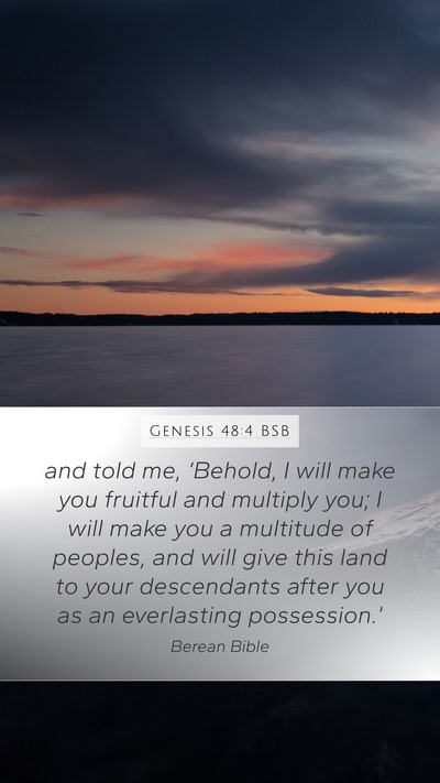 Genesis 48:4 BSB Bible Verse Image
