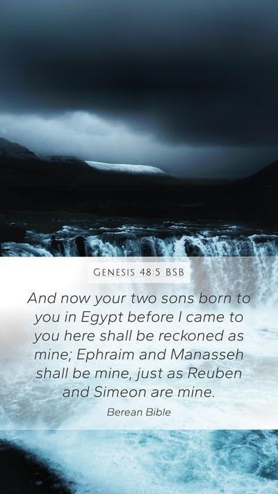 Genesis 48:5 BSB Bible Verse Image