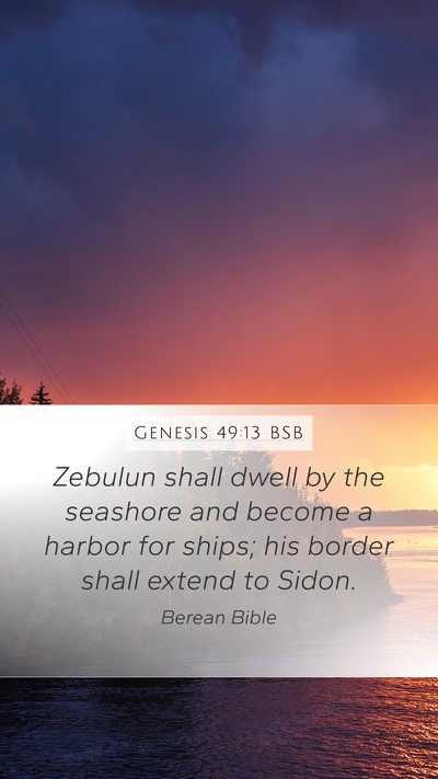 Genesis 49:13 BSB Bible Verse Image