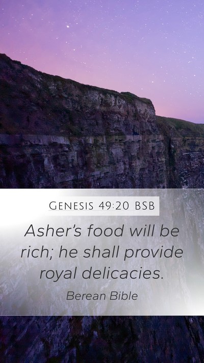 Genesis 49:20 BSB Bible Verse Image
