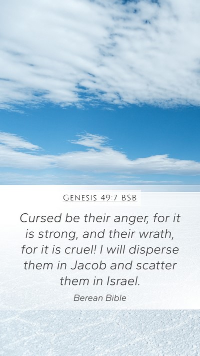 Genesis 49:7 BSB Bible Verse Image