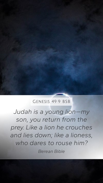 Genesis 49:9 BSB Bible Verse Image