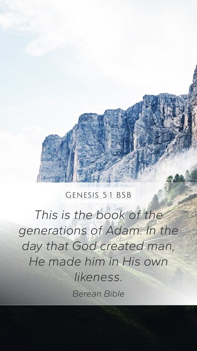 Genesis 5:1 BSB Bible Verse Image