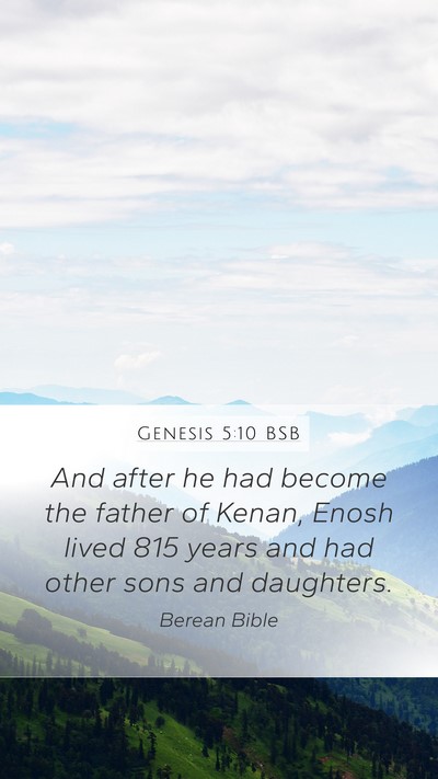Genesis 5:10 BSB Bible Verse Image