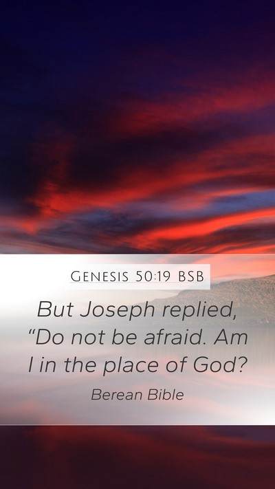 Genesis 50:19 BSB Bible Verse Image