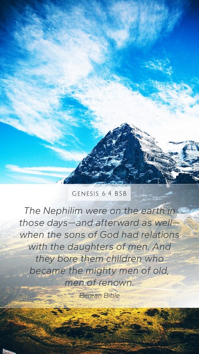 Genesis 6:4 BSB Bible Verse Image