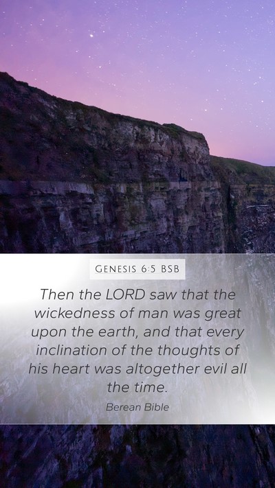 Genesis 6:5 BSB Bible Verse Image