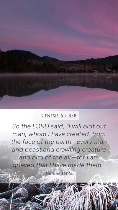 Genesis 6:7 BSB Bible Verse Image