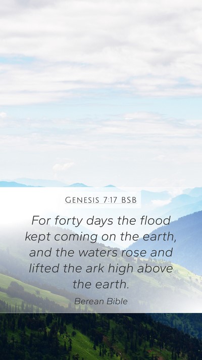 Genesis 7:17 BSB Bible Verse Image