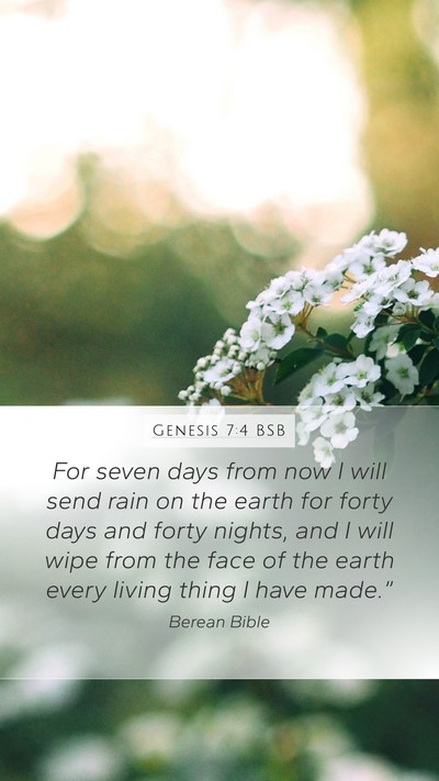 Genesis 7:4 BSB Bible Verse Image