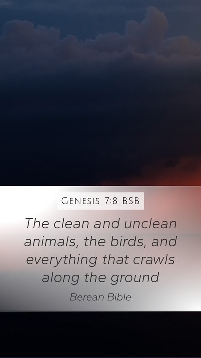 Genesis 7:8 BSB Bible Verse Image