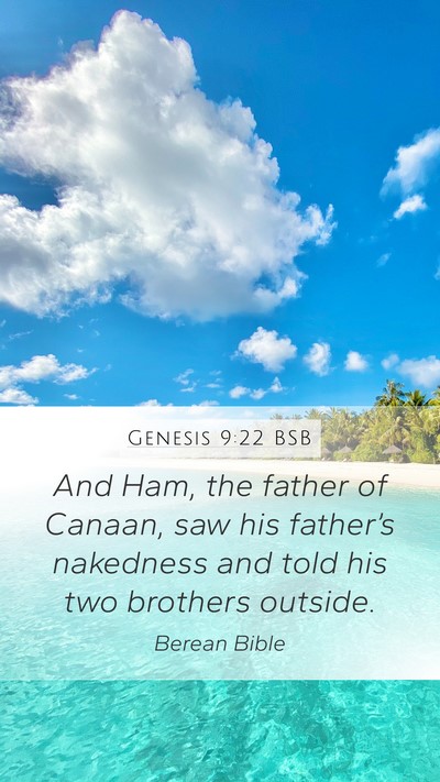 Genesis 9:22 BSB Bible Verse Image