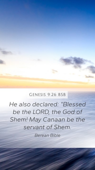 Genesis 9:26 BSB Bible Verse Image