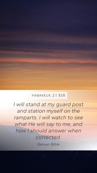 Habakkuk 2:1 BSB Bible Verse Image
