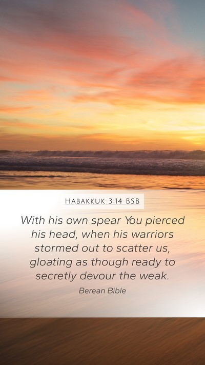 Habakkuk 3:14 BSB Bible Verse Image