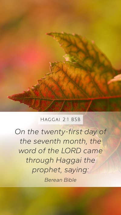 Haggai 2:1 BSB Bible Verse Image