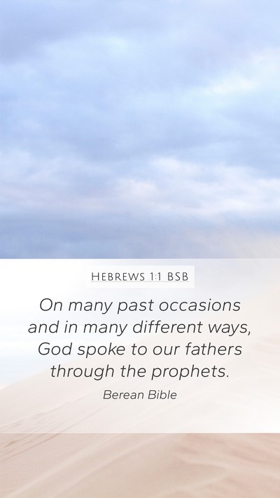 Hebrews 1:1 BSB Bible Verse Image