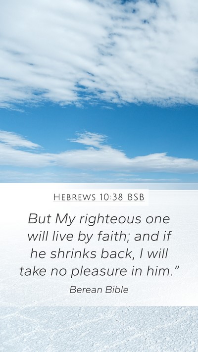 Hebrews 10:38 BSB Bible Verse Image