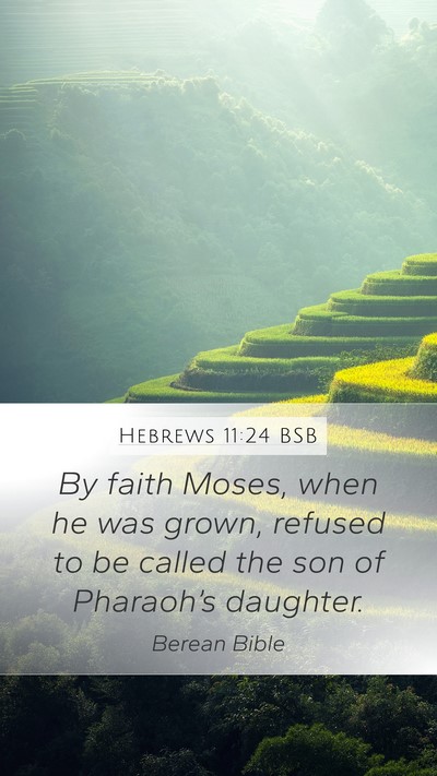 Hebrews 11:24 BSB Bible Verse Image