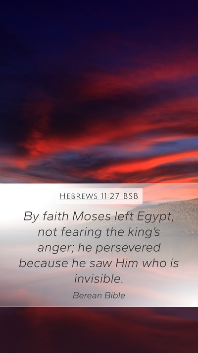 Hebrews 11:27 BSB Bible Verse Image