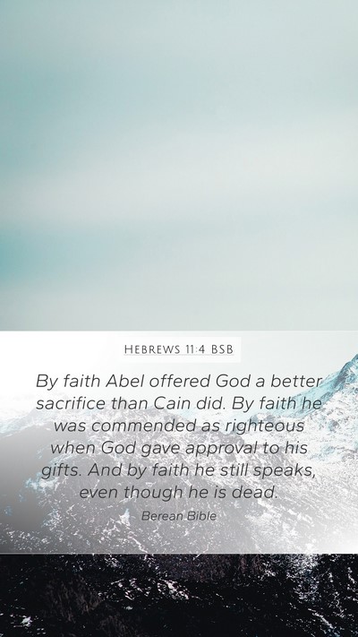 Hebrews 11:4 BSB Bible Verse Image