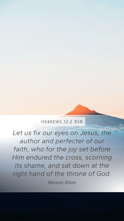 Hebrews 12:2 BSB Bible Verse Image