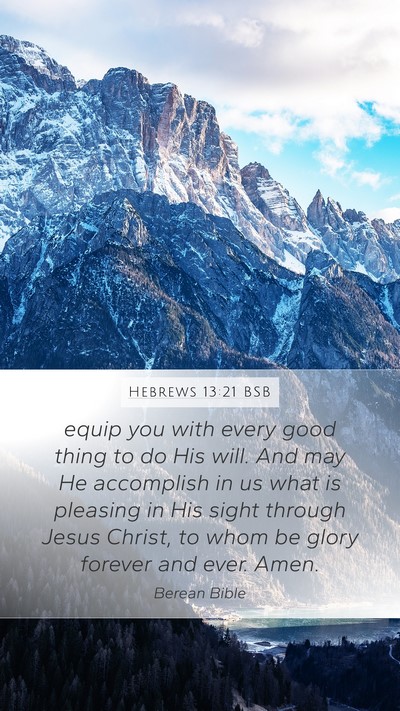 Hebrews 13:21 BSB Bible Verse Image