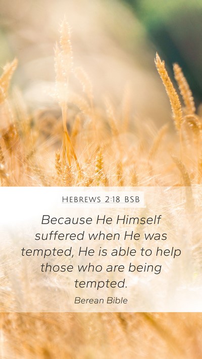Hebrews 2:18 BSB Bible Verse Image