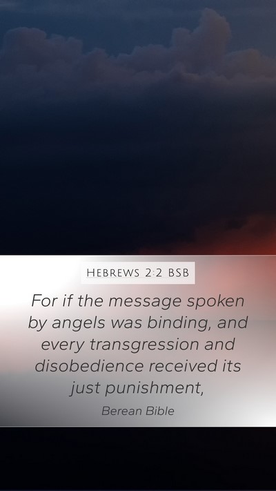 Hebrews 2:2 BSB Bible Verse Image