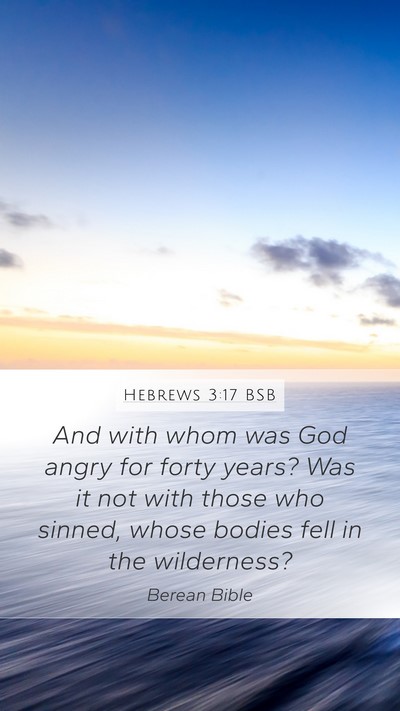 Hebrews 3:17 BSB Bible Verse Image