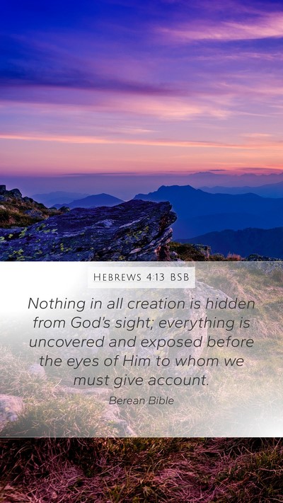 Hebrews 4:13 BSB Bible Verse Image