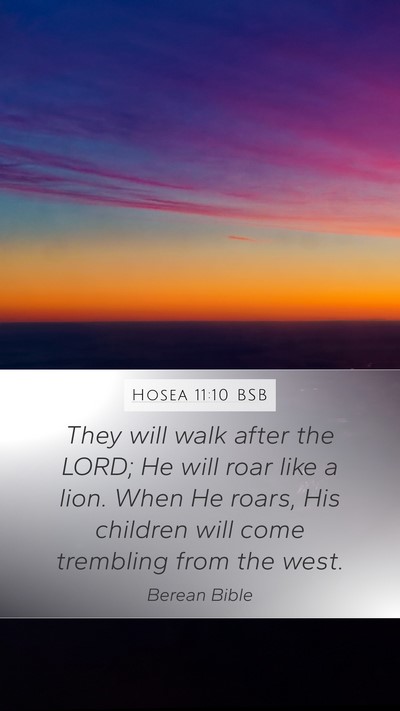Hosea 11:10 BSB Bible Verse Image