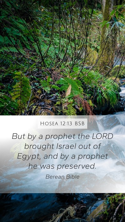 Hosea 12:13 BSB Bible Verse Image