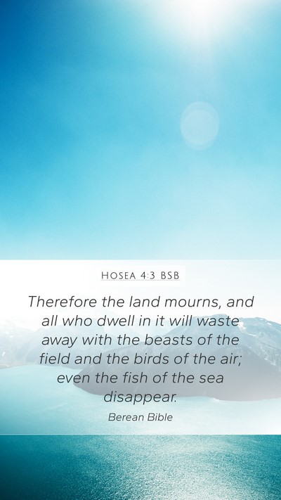 Hosea 4:3 BSB Bible Verse Image