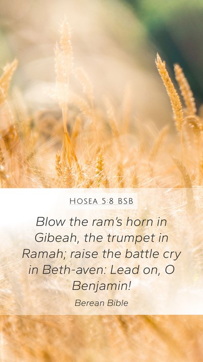 Hosea 5:8 BSB Bible Verse Image