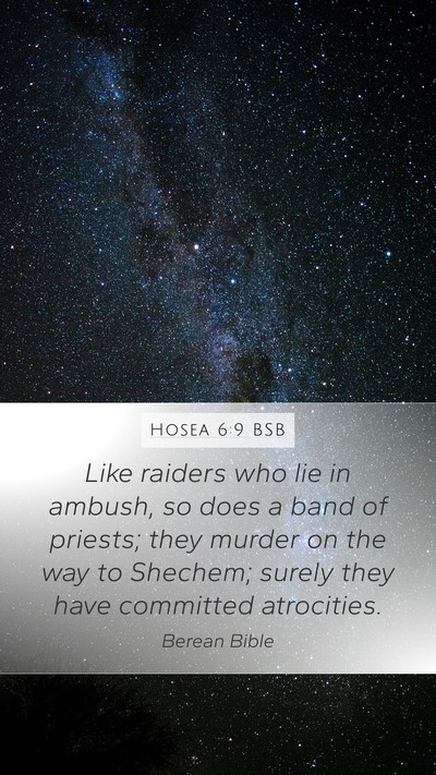 Hosea 6:9 BSB Bible Verse Image