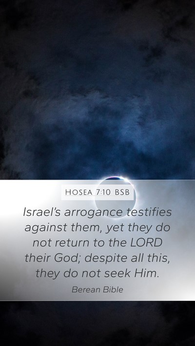 Hosea 7:10 BSB Bible Verse Image