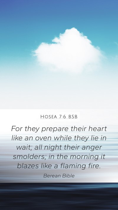 Hosea 7:6 BSB Bible Verse Image