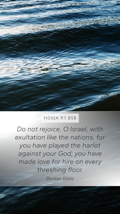 Hosea 9:1 BSB Bible Verse Image